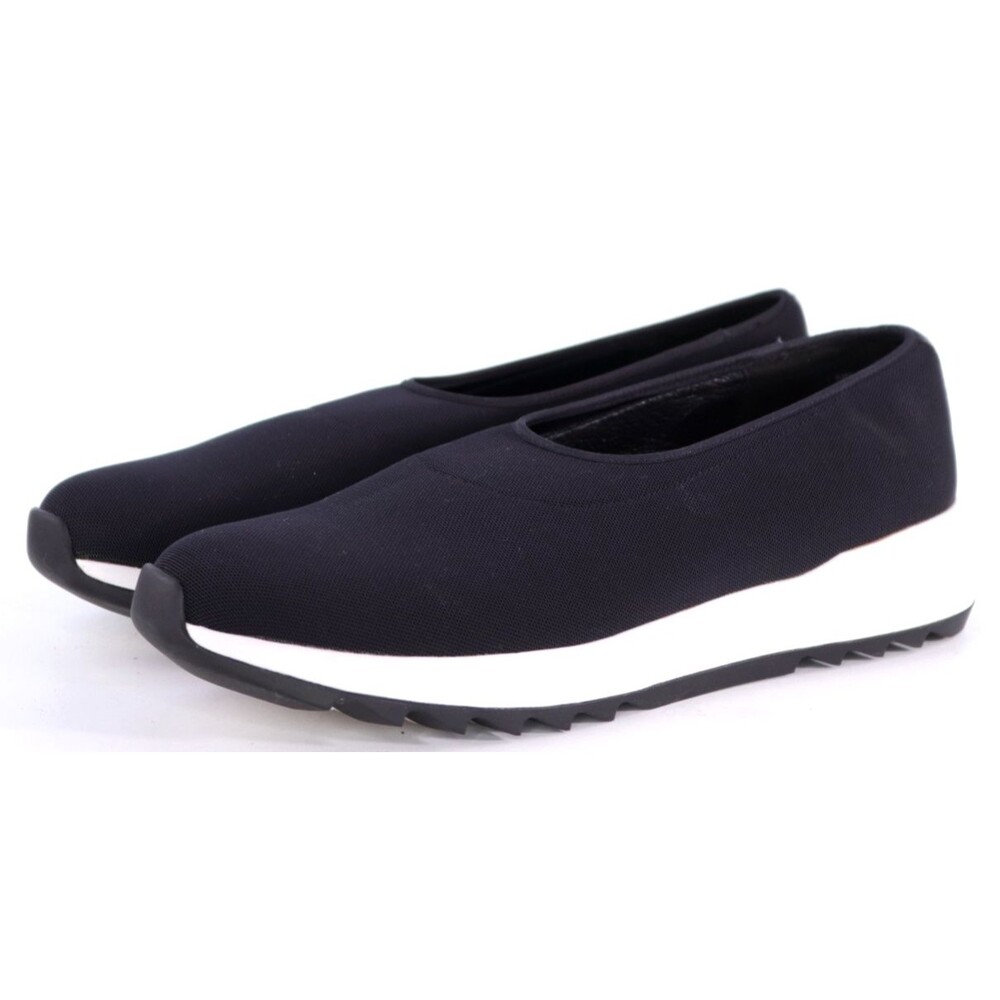 Eileen Fisher Hug $195 Women's Slip On Comfort Shoes Sz 10 M Knit Stretch Black